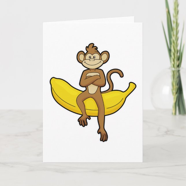 Monkey with Banana Card (Front)