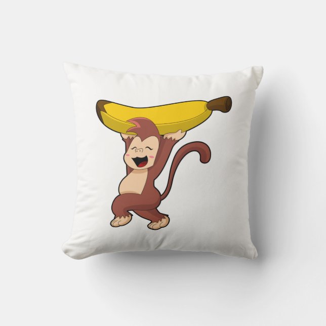 Monkey with Banana Cushion (Front)