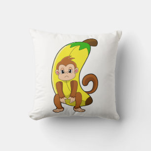 Monkey with Banana Cushion