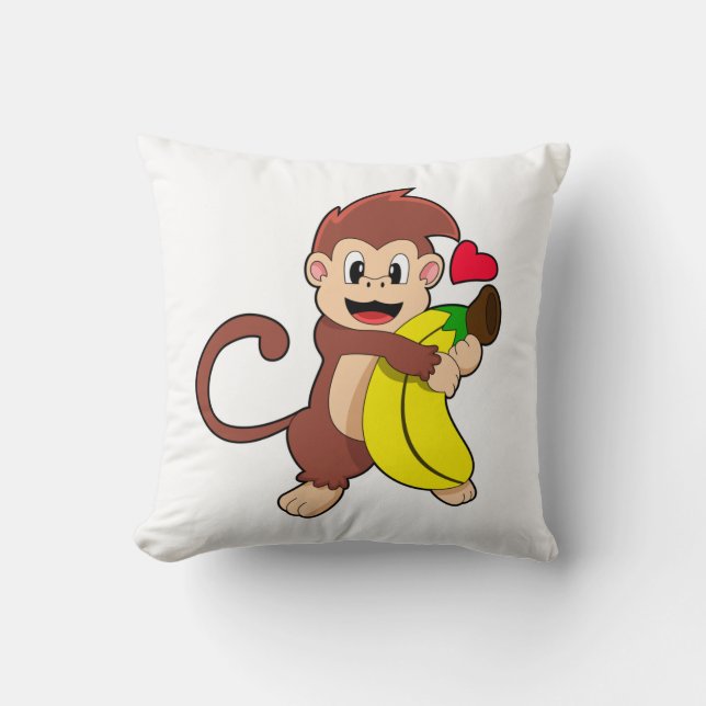 Monkey with Banana Cushion (Front)