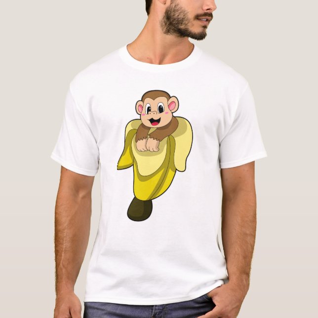 Monkey with Banana peel T-Shirt (Front)