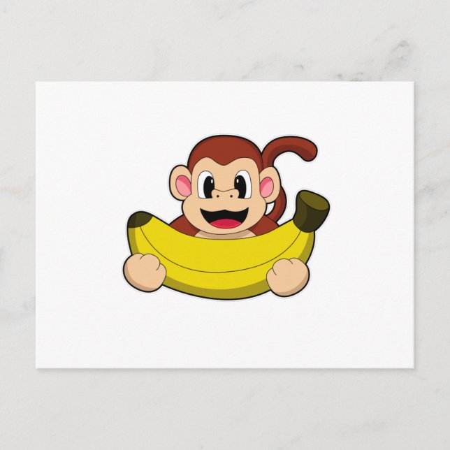 Monkey with Banana Postcard (Front)