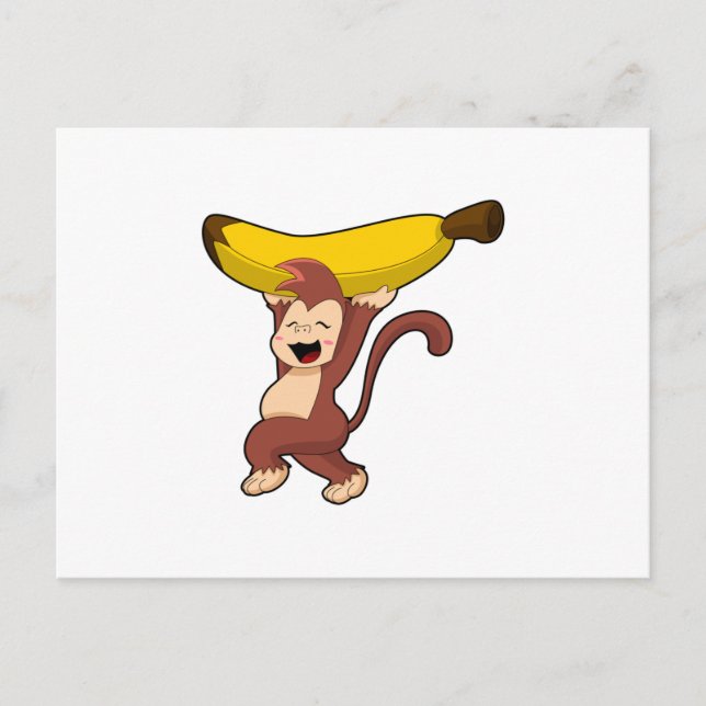 Monkey with Banana Postcard (Front)