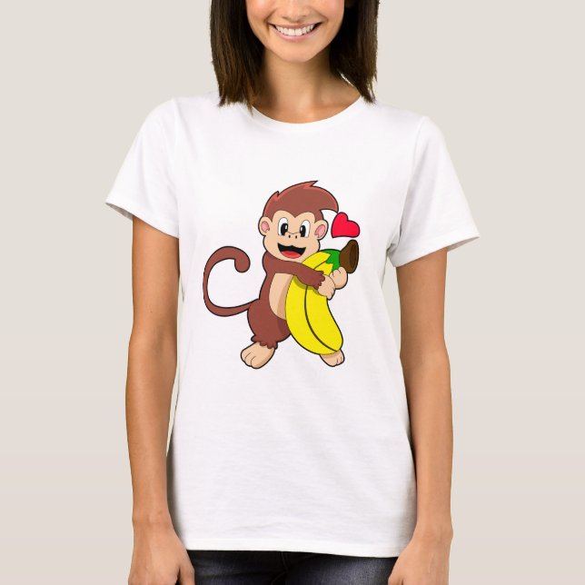 Monkey with Banana T-Shirt (Front)