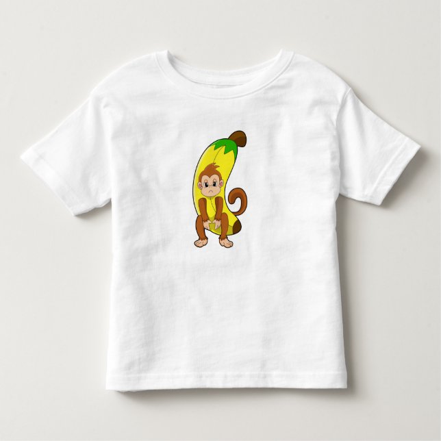 Monkey with Banana Toddler T-Shirt (Front)