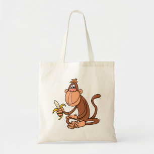 Monkey With Banana Tote Bag