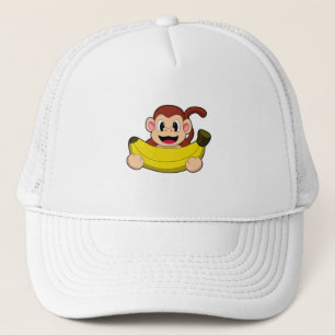 Monkey with Banana Trucker Hat