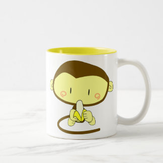Monkey with Banana Two-Tone Coffee Mug