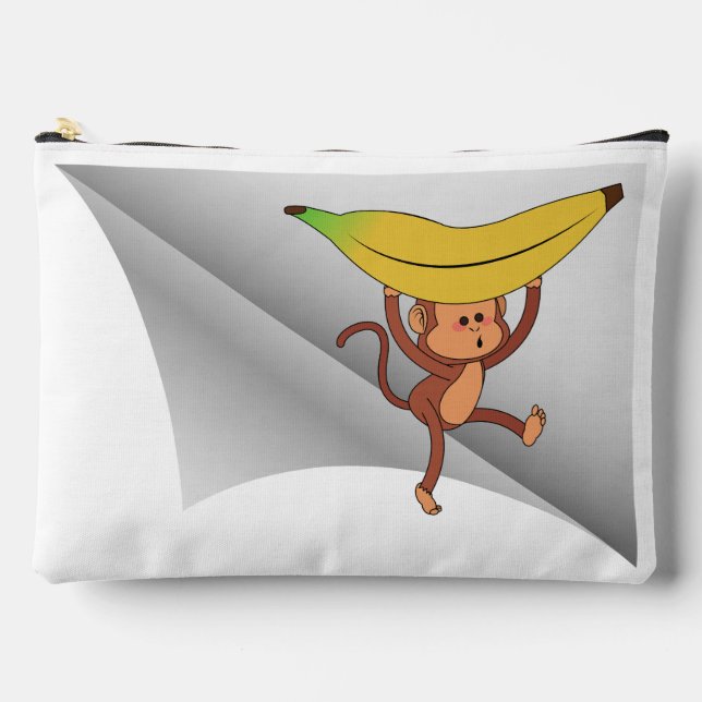 monkey with banana under the patch accessory pouch (Front)