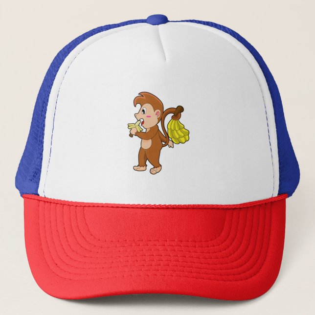 Monkey with Bananas Trucker Hat (Front)