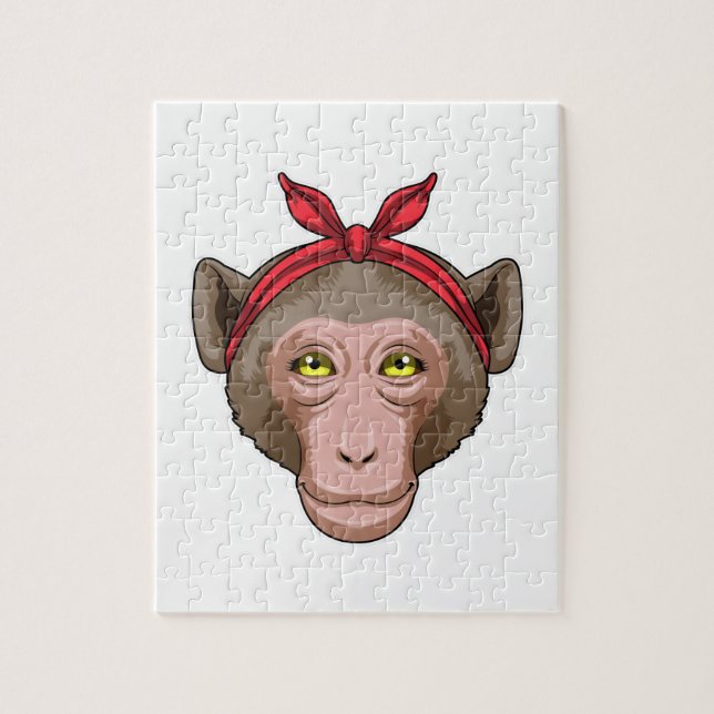 Monkey with Bandana Jigsaw Puzzle (Vertical)