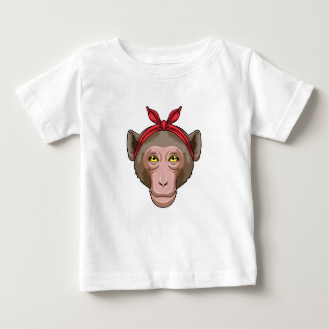 Monkey with Bandanna Baby T-Shirt (Front)