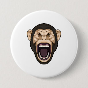 Monkey with black Hairs 7.5 Cm Round Badge