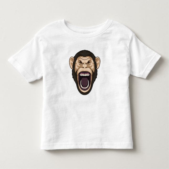 Monkey with black Hairs Toddler T-Shirt (Front)
