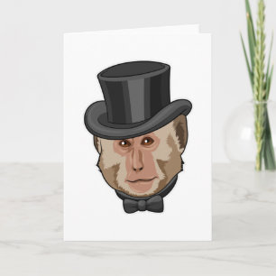 Monkey with Cylinder Card