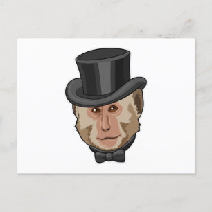 Monkey with Cylinder Postcard