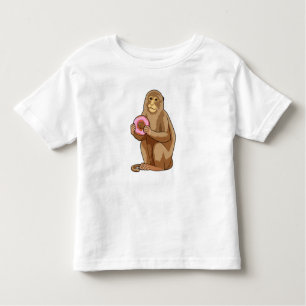 Monkey with Donut Toddler T-Shirt