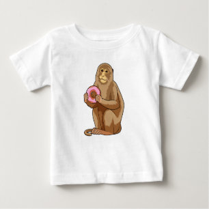 Monkey with Doughnut Baby T-Shirt