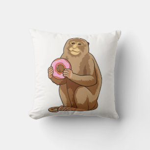 Monkey with Doughnut Cushion