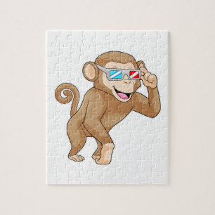 Monkey with Glasses Jigsaw Puzzle