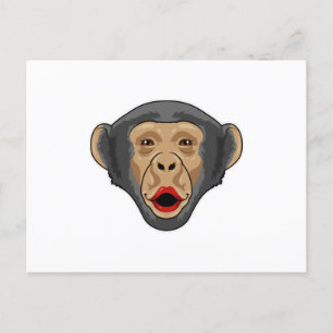 Monkey with Kiss mouth Postcard