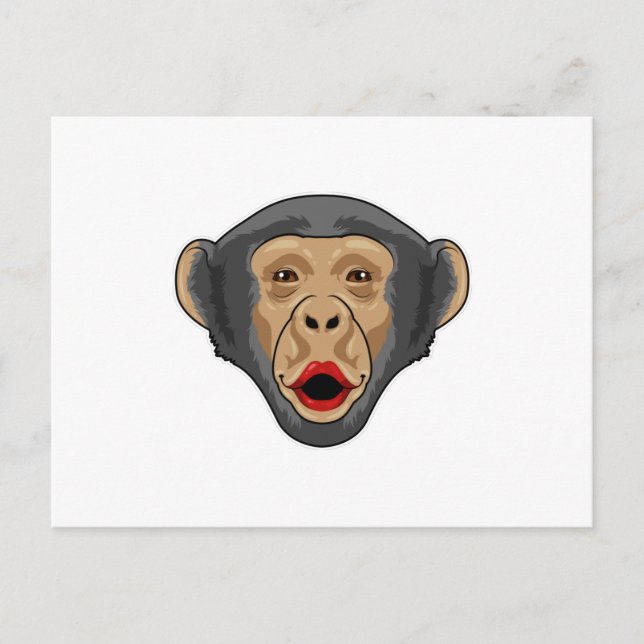 Monkey with Kiss mouth Postcard (Front)