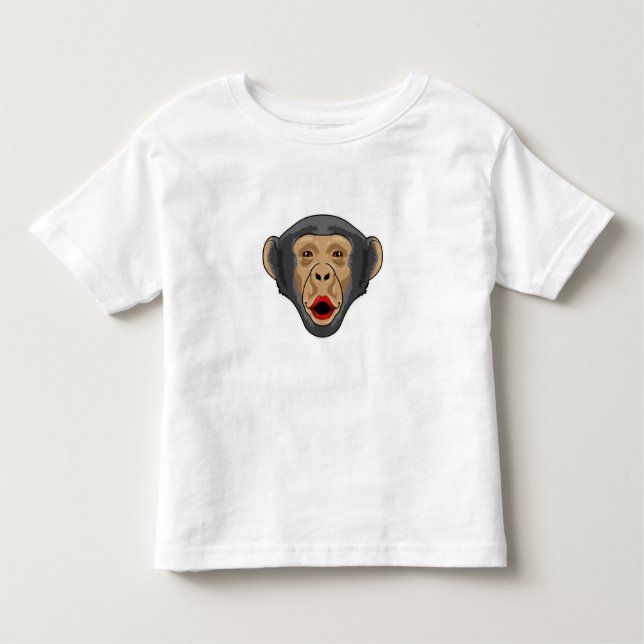 Monkey with Kiss mouth Toddler T-Shirt (Front)