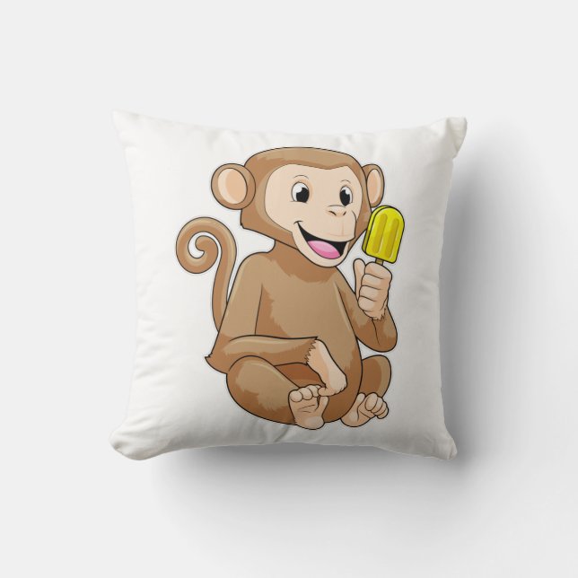 Monkey with Popsicle Cushion (Front)