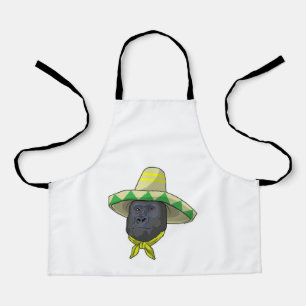 Monkey with Straw hat Apron