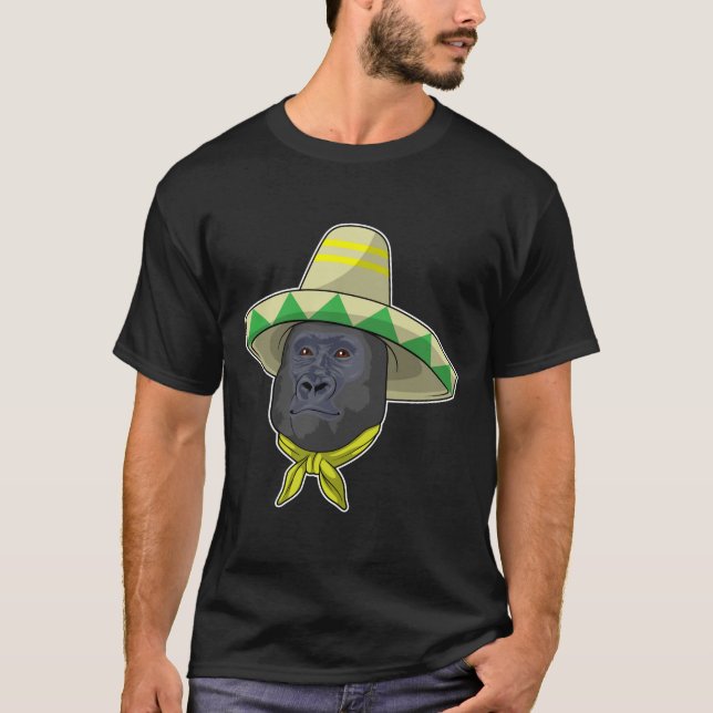 Monkey with Straw hat T-Shirt (Front)
