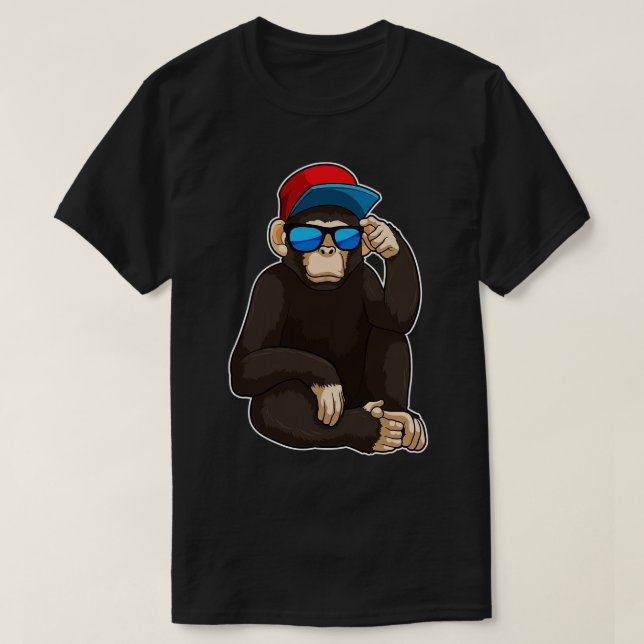 Monkey with Sunglasses 1 T-Shirt (Design Front)