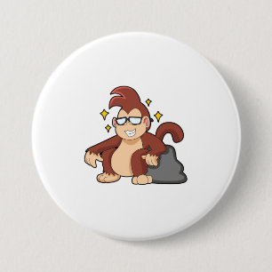 Monkey with Sunglasses 7.5 Cm Round Badge