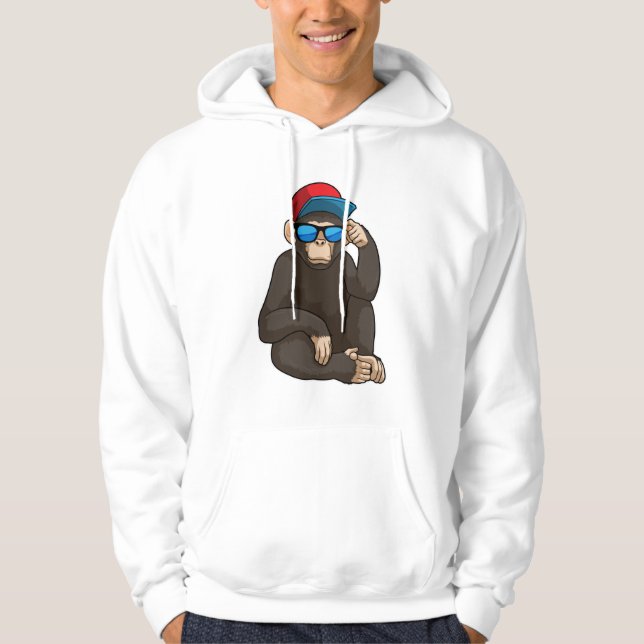 Monkey with Sunglasses Hoodie (Front)