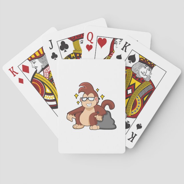 Monkey with Sunglasses Playing Cards (Back)