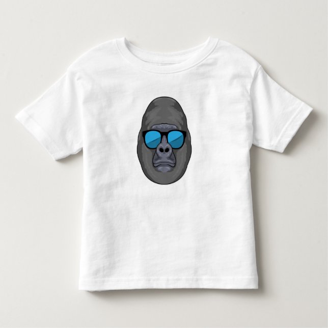 Monkey with Sunglasses Toddler T-Shirt (Front)