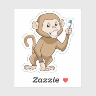 Monkey with Toothbrush