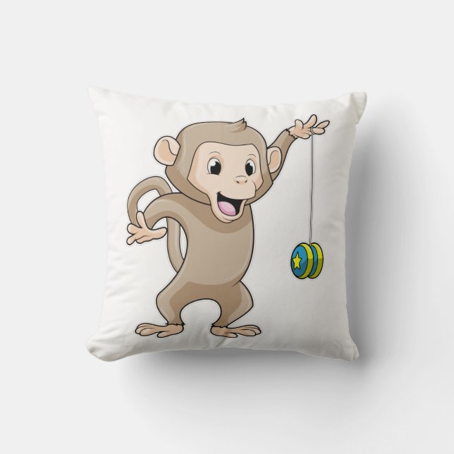 Monkey with Yo-yo Cushion (Front)