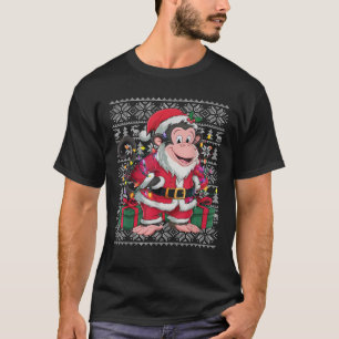 Monkey Xmas Sweater Style Ugly Santa Monkey Christ