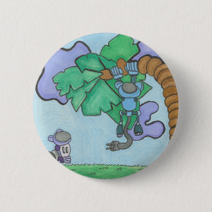 Monkeying Around 6 Cm Round Badge
