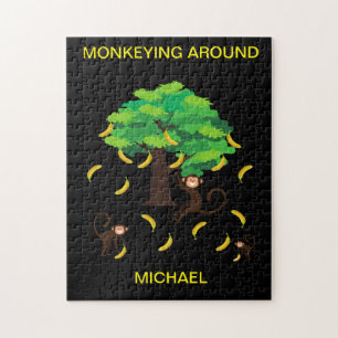 "Monkeying Around" Puzzle with child's name.