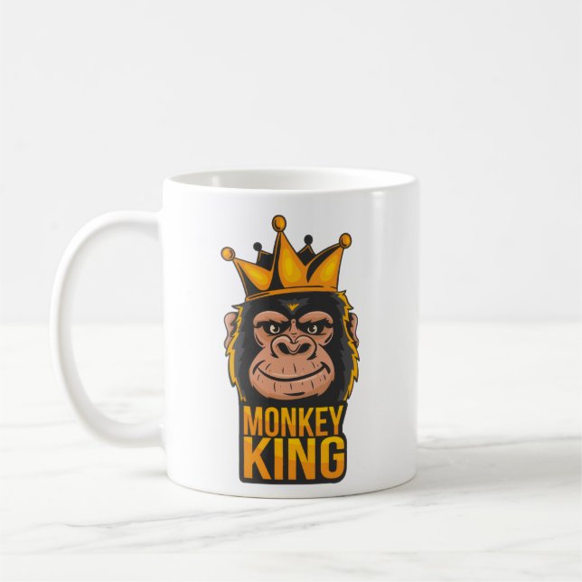 MonkeyKing Modern Cool Typography Name Photo Mug (Left)