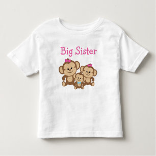 Monkeys Big Sister Toddler T-Shirt
