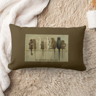 Monkeys Business Birthday From Group Personalised Lumbar Cushion