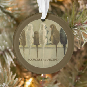 Monkeys Business Birthday From Group Personalised Ornament