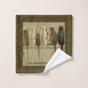 Monkeys Business Birthday From Group Personalised Wash Cloth