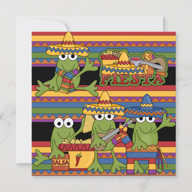 Monkeys Fiesta Customised  Birthday Invitations (Front)