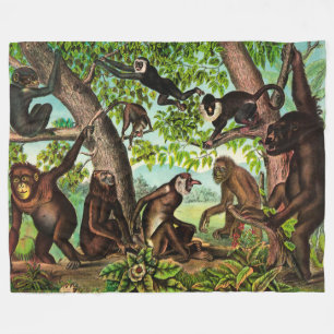 Monkeys Fleece Blanket