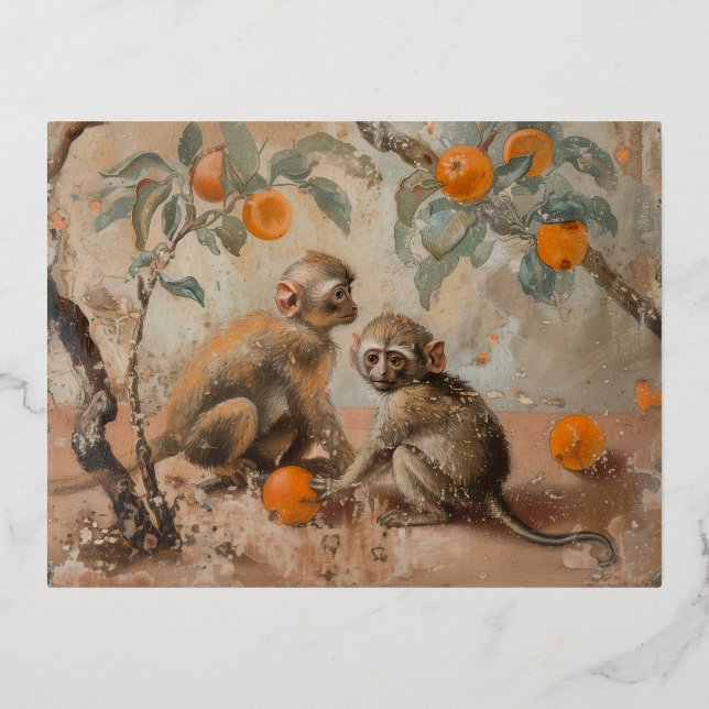 Monkeys - Foil Postcards (Front)