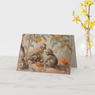 Monkeys - Folded Greeting Card