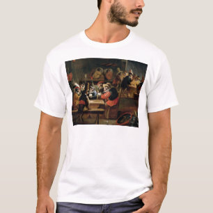 Monkeys in a Tavern, detail of the card game T-Shirt